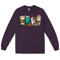 Plum australian shepherd dog coffee cups Long Sleeve Tee - texasbilliewilder