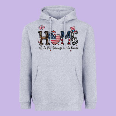 Home Of The Free Beacuse Of The Brave Heavyweight Hoodie Designed By Cowhidedigitalart