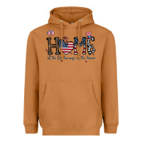 Meerkat home of the free beacuse of the brave Heavyweight Hoodie - CowhideDigitalArt
