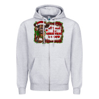 Heather Grey all i want for christmas is a cow highland calf Zipper Hoodie - RanaPortraitStore