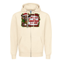 Sandshell all i want for christmas is a cow highland calf Zipper Hoodie - RanaPortraitStore