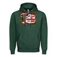 Sports Green all i want for christmas is a cow highland calf Zipper Hoodie - RanaPortraitStore