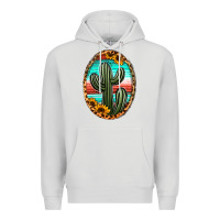 Dove Grey serape and sunflower cactus Premium Hoodie - Jasminsmagicworld