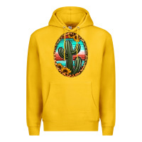 Lemon serape and sunflower cactus Premium Hoodie - Jasminsmagicworld
