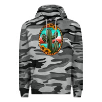 Slate Camo serape and sunflower cactus Premium Hoodie - Jasminsmagicworld