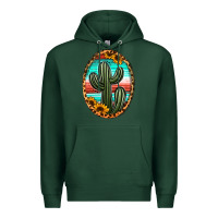 Sports Green serape and sunflower cactus Premium Hoodie - Jasminsmagicworld