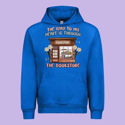 The Way To My Heart Is Through The Bookstore Urban Hoodie Designed By Maliassmallbusiness