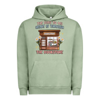 Pigment Oil Green the way to my heart is through the bookstore Urban Hoodie - MaliasSmallBusiness