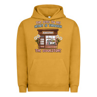 Pigment Peanut Butter the way to my heart is through the bookstore Urban Hoodie - MaliasSmallBusiness