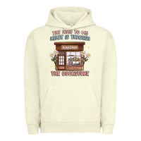 Pigment Pistachio the way to my heart is through the bookstore Urban Hoodie - MaliasSmallBusiness