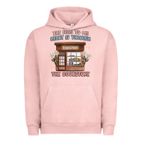 Pigment Salmon the way to my heart is through the bookstore Urban Hoodie - MaliasSmallBusiness