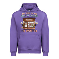 Tulip the way to my heart is through the bookstore Urban Hoodie - MaliasSmallBusiness