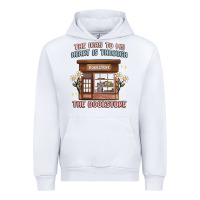 White the way to my heart is through the bookstore Urban Hoodie - MaliasSmallBusiness