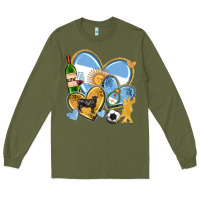 Army Green argentina  hearts Long Sleeve Tee - texasbilliewilder