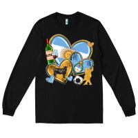 Black argentina  hearts Long Sleeve Tee - texasbilliewilder