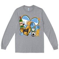 Heather Grey argentina  hearts Long Sleeve Tee - texasbilliewilder