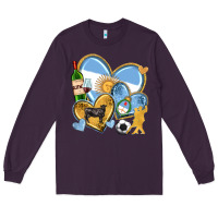 Plum argentina  hearts Long Sleeve Tee - texasbilliewilder