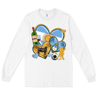 White argentina  hearts Long Sleeve Tee - texasbilliewilder