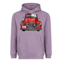 Lavender western red truck front view Heavyweight Hoodie - FaDigitalArtStudio