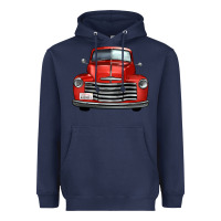 Navy western red truck front view Heavyweight Hoodie - FaDigitalArtStudio