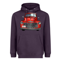 Plum western red truck front view Heavyweight Hoodie - FaDigitalArtStudio
