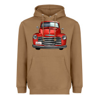 Toasted Coconut western red truck front view Heavyweight Hoodie - FaDigitalArtStudio