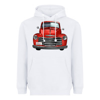 White western red truck front view Heavyweight Hoodie - FaDigitalArtStudio