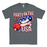 Charcoal Heather party in the usa billie wilder Classic Tee - texasbilliewilder