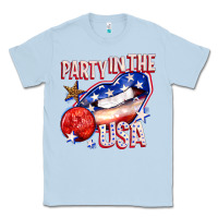 Dusty Blue party in the usa billie wilder Classic Tee - texasbilliewilder