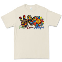 Peace Love Autism Sunflower Premium Tee | Teevron