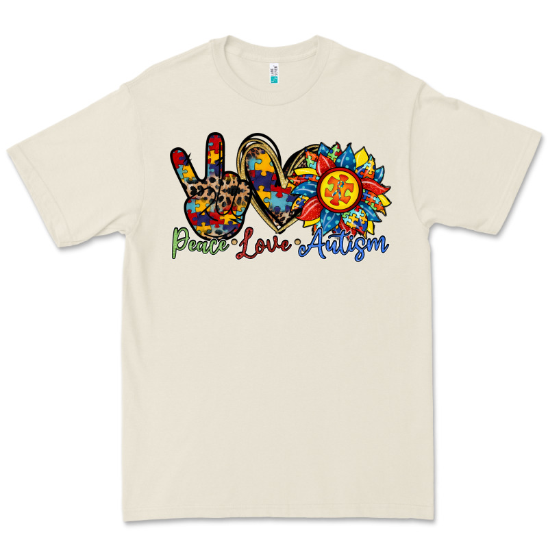 Peace Love Autism Sunflower Premium Tee by RacoonDesign | Teevron