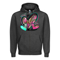 Charcoal Heather race hearts Zipper Hoodie - Zillion Design Studio