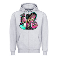 Heather Grey race hearts Zipper Hoodie - Zillion Design Studio