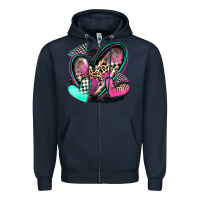 Navy race hearts Zipper Hoodie - Zillion Design Studio