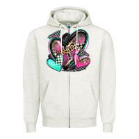 Oatmeal Heather race hearts Zipper Hoodie - Zillion Design Studio