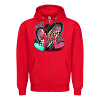 Red race hearts Zipper Hoodie - Zillion Design Studio