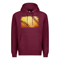 Burgundy softball brushstroke Premium Hoodie - Jasminsmagicworld