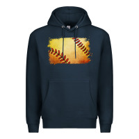 Navy softball brushstroke Premium Hoodie - Jasminsmagicworld
