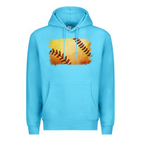 Ocean Blue softball brushstroke Premium Hoodie - Jasminsmagicworld