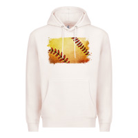 Pale Pink softball brushstroke Premium Hoodie - Jasminsmagicworld