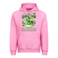 Fuchsia Pink lucky world tour st. patricks day Urban Hoodie - MaliasSmallBusiness