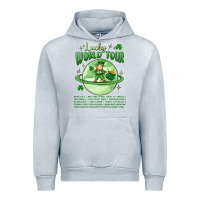 Heather Grey lucky world tour st. patricks day Urban Hoodie - MaliasSmallBusiness