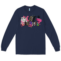 Navy cat groomer Long Sleeve Tee - Zillion Design Studio