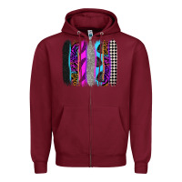 Burgundy race brushstrokes Zipper Hoodie - Zillion Design Studio