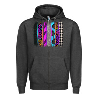 Charcoal Heather race brushstrokes Zipper Hoodie - Zillion Design Studio