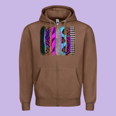 Race Brushstrokes Zipper Hoodie Designed By Zillion Design Studio