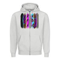 Dove Grey race brushstrokes Zipper Hoodie - Zillion Design Studio