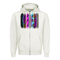 Oatmeal Heather race brushstrokes Zipper Hoodie - Zillion Design Studio
