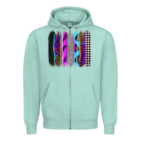 Seafoam race brushstrokes Zipper Hoodie - Zillion Design Studio
