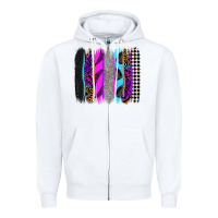 White race brushstrokes Zipper Hoodie - Zillion Design Studio